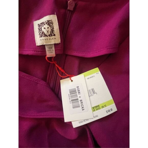 Anne Klein Fuscia Dress Women’s Size 18W NWT Retails $149 - Picture 2 of 5